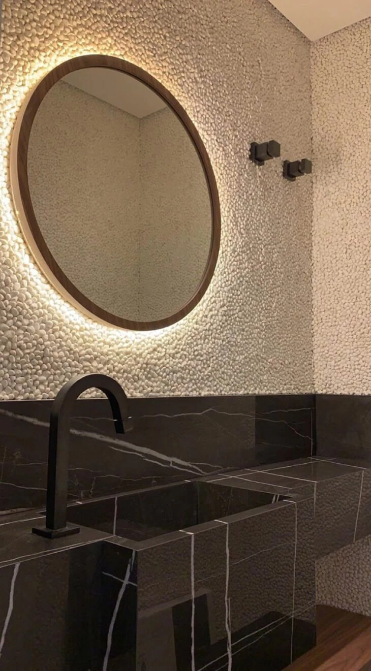 Foto de espelho redondo para banheiro 52 - 12