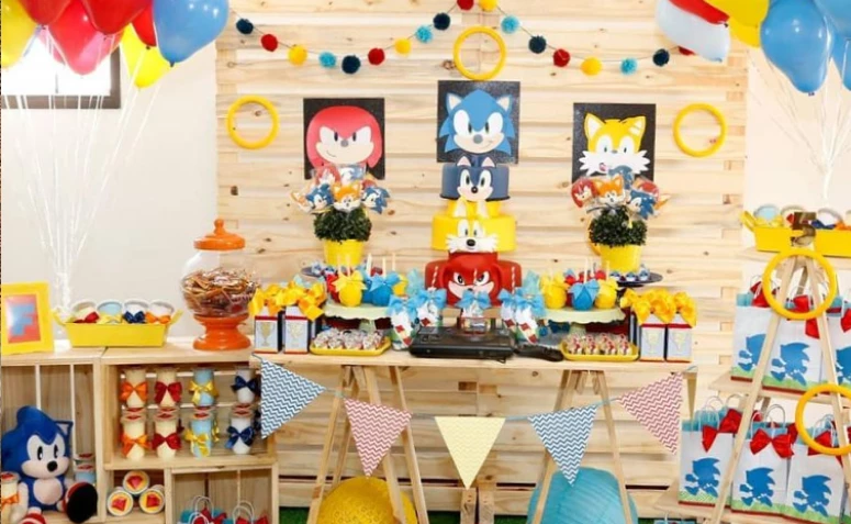 Sonic - Sonic Amarelo 16  Festas de aniversário do sonic, Aniversário do  sonic, Boneco do sonic