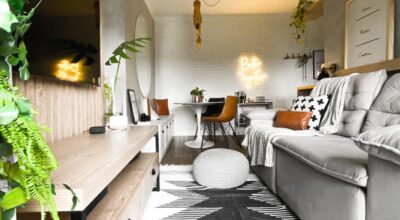 Apartamento exibe decoração com mix urbano e minimalista