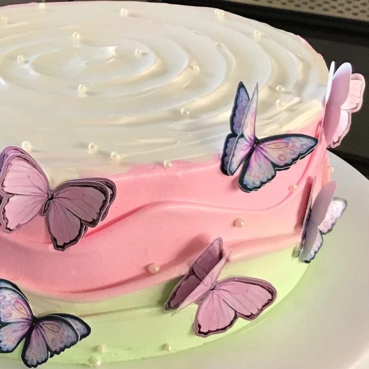 Foto de bolo com borboletas 1 - 4