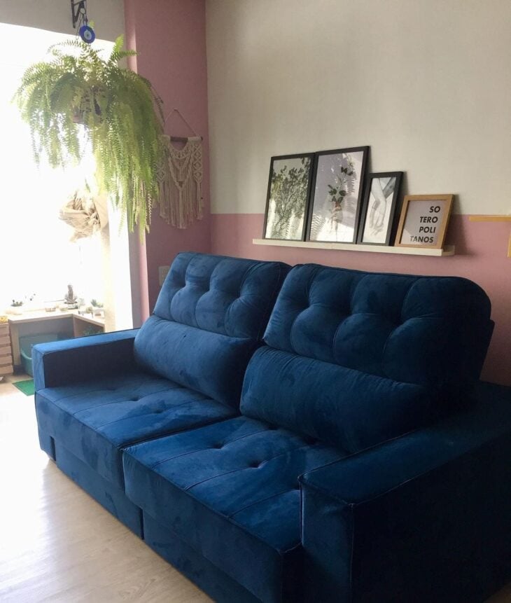Foto de sofa azul marinho 8 - 8
