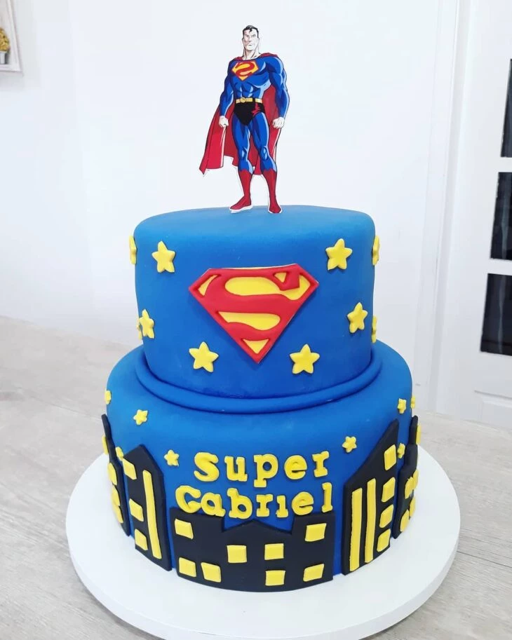 Foto de bolo do super homem 22 - 25