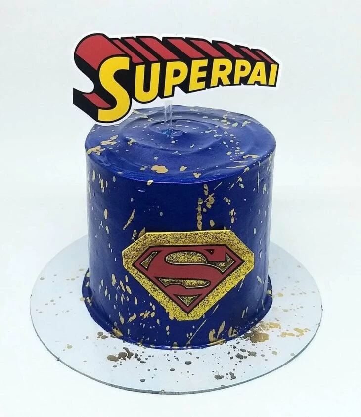 Foto de bolo do super homem 3 - 6
