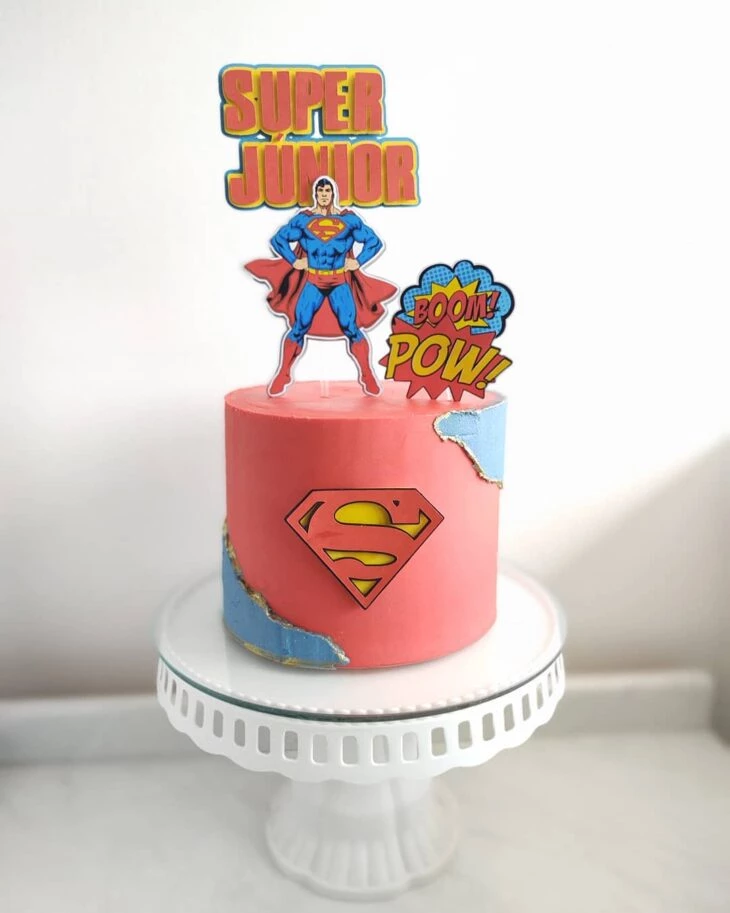 Foto de bolo do super homem 51 - 54