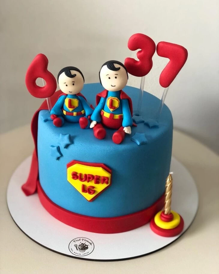 Foto de bolo do super homem 8 - 11