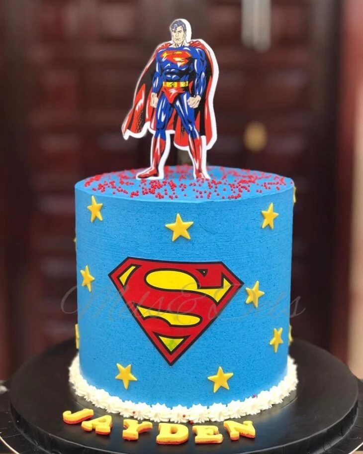 Foto de bolo do super homem 85 - 88