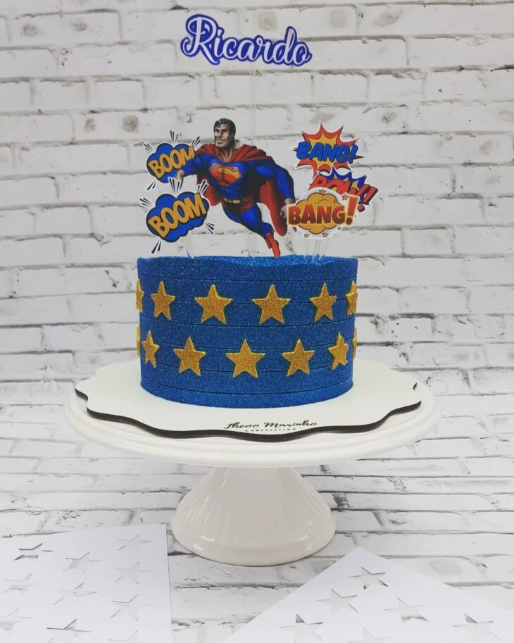 Foto de bolo do super homem 95 - 98
