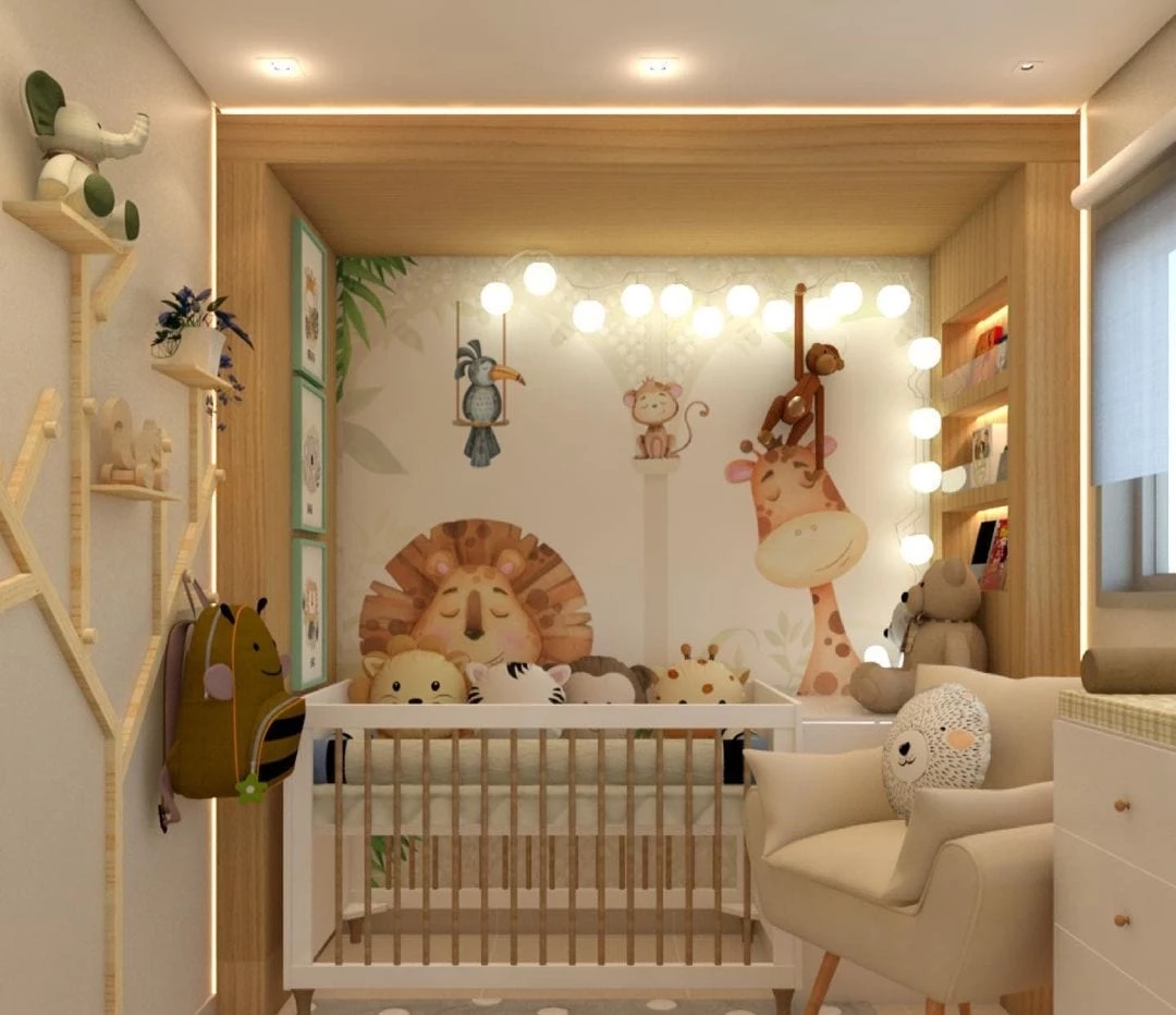 quarto de bebe completo safari