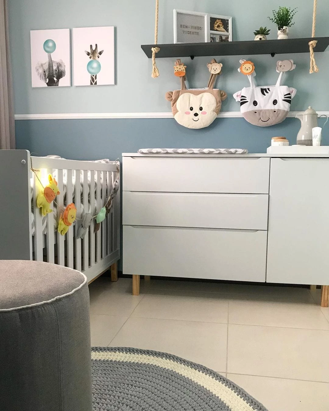quarto de bebe decorado safari