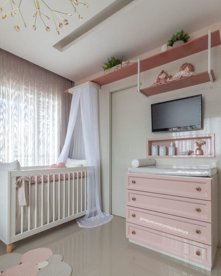 Foto de quarto de bebe rosa 11 - 11