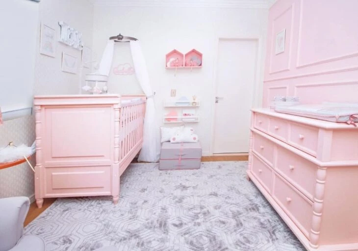 Foto de quarto de bebe rosa 22 - 22