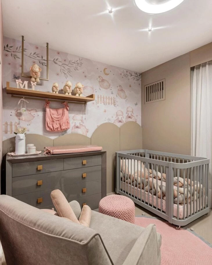 Foto de quarto de bebe rosa 29 - 29