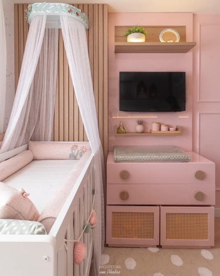 Foto de quarto de bebe rosa 46 - 46