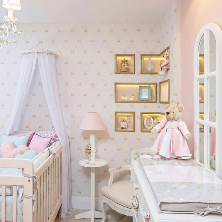 Foto de quarto de bebe rosa 55 - 55