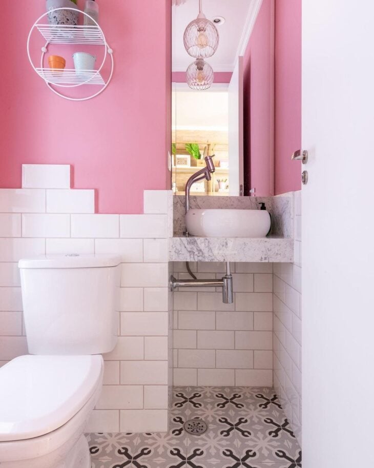Foto de banheiro rosa 24 - 24
