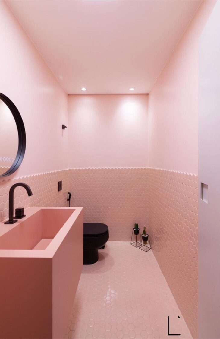 Foto de banheiro rosa 58 - 57