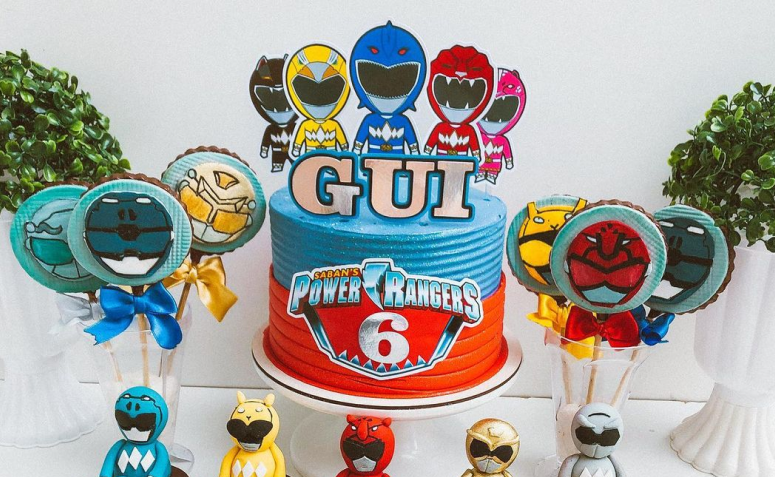 70 ideias de bolo Power Rangers para combater o mal com muito estilo