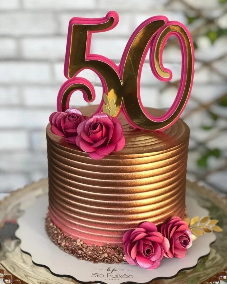 Foto de bolo de 50 anos 14 - 17