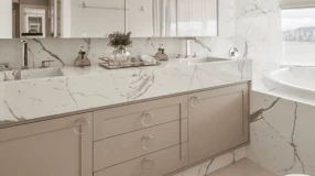 Foto de bancada de marmore para banheiro 00 - 6