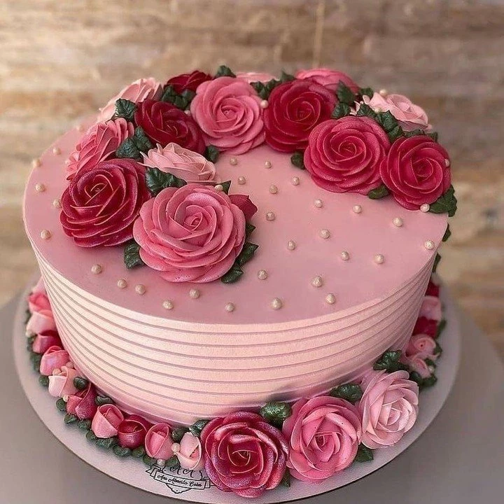 Foto de bolo com rosa 084 - 87