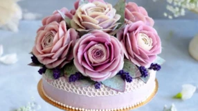 Foto de bolo com rosas 00 - 2