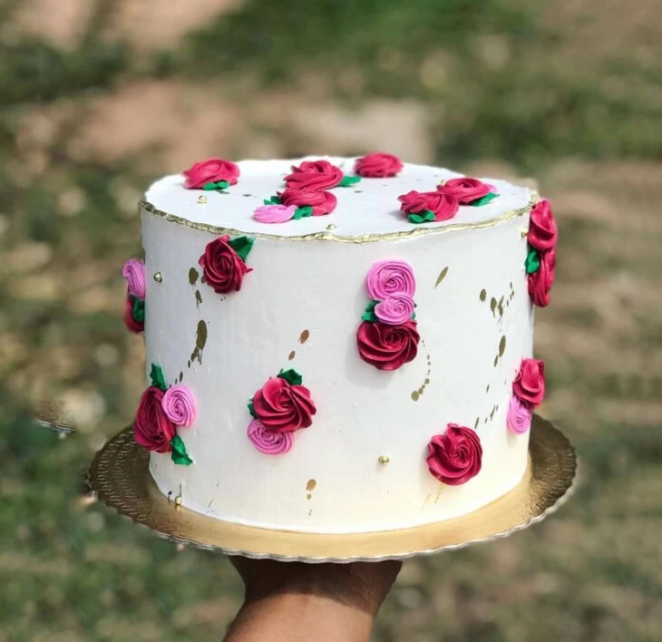 Foto de bolo com rosas 56 - 59