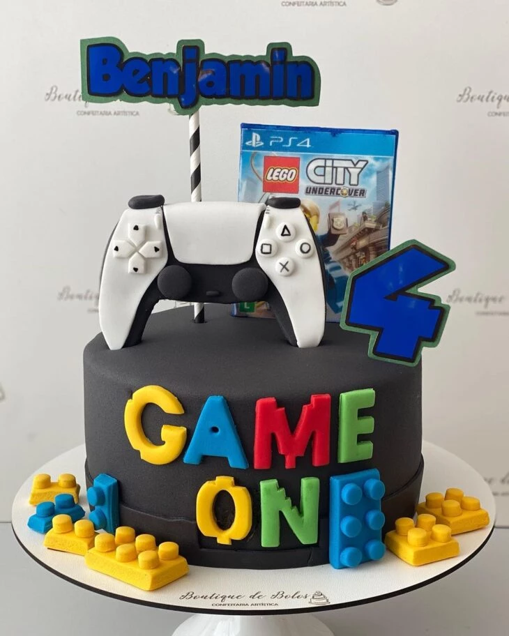 bolo #decoração #topper #jogo #videogame #festa #chantilly