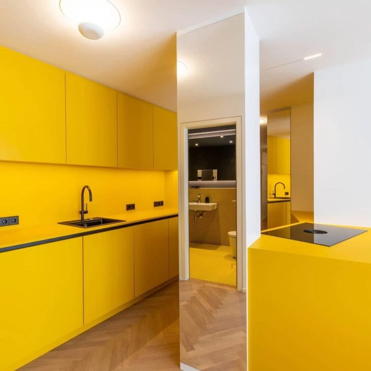Foto de armario de cozinha amarelo 41 - 44