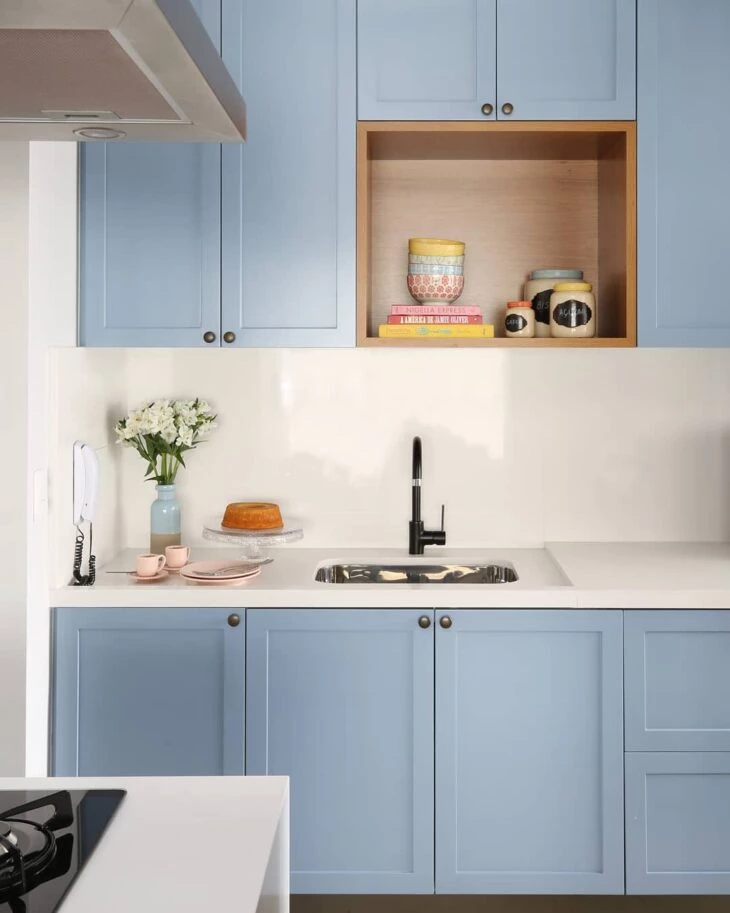 Foto de armario de cozinha azul 1 - 4