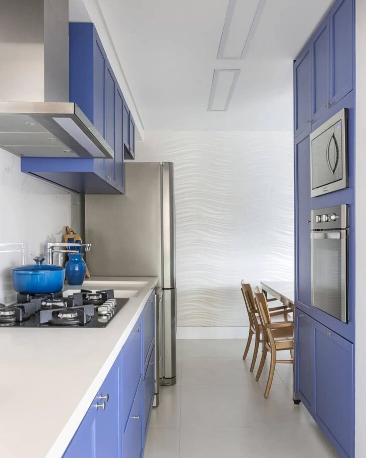 Foto de armario de cozinha azul 7 - 10