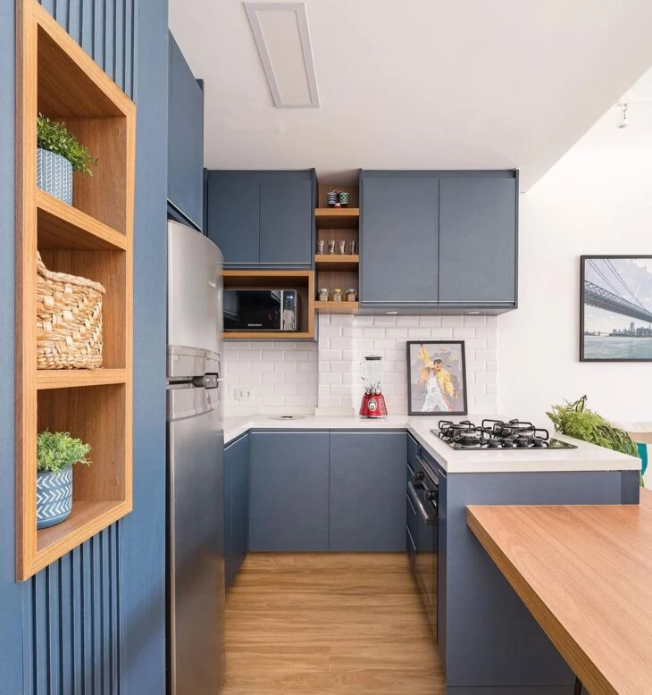 Foto de armario de cozinha azul 9 - 12
