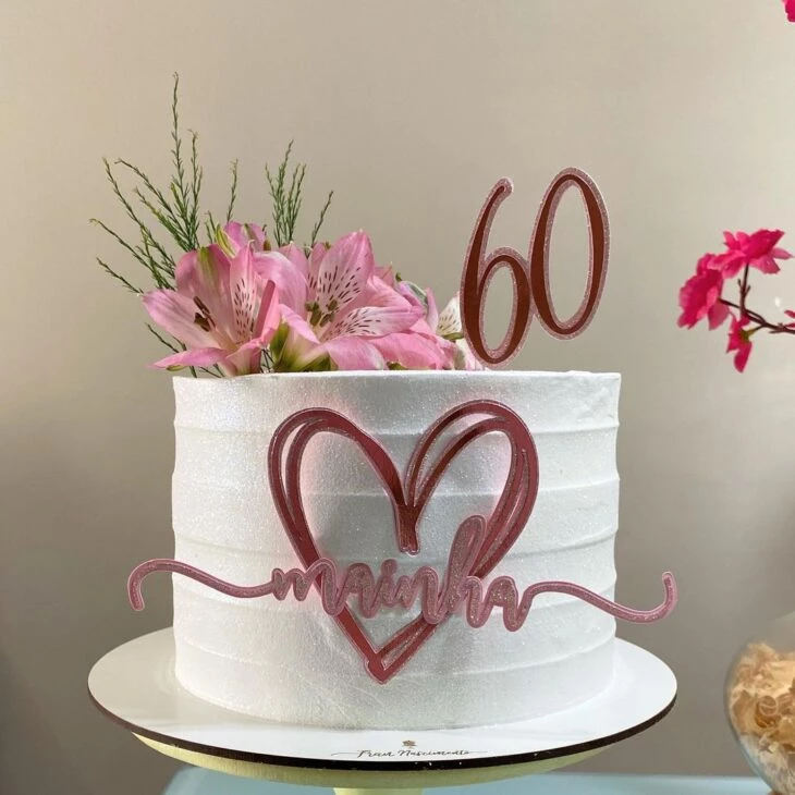 Foto de bolo de 60 anos 54 - 57