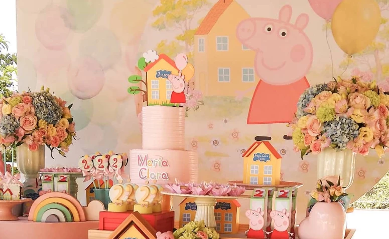 70 ideias para uma festa Peppa Pig colorida e muito divertida