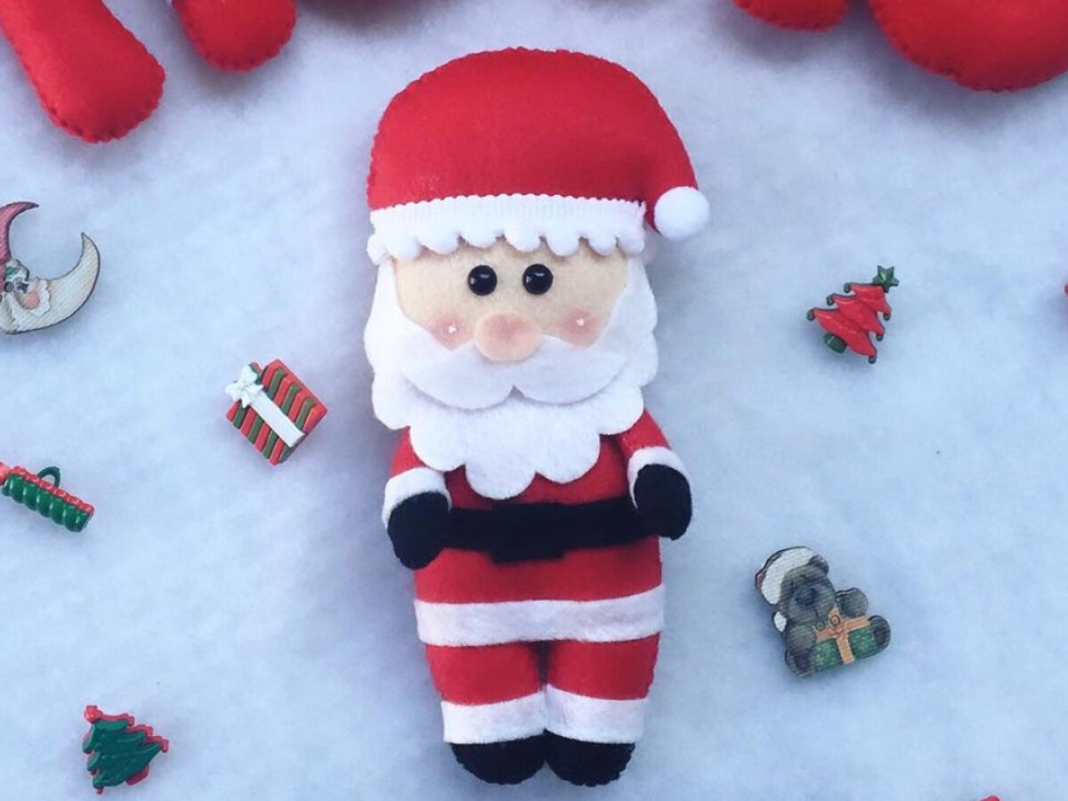 Papai Noel de feltro: 30 ideias, moldes e tutoriais para enfeitar seu Natal