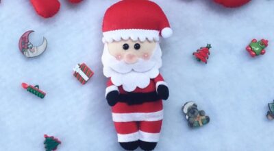 30 opções de Papai Noel de feltro para deixar sua casa em clima natalino