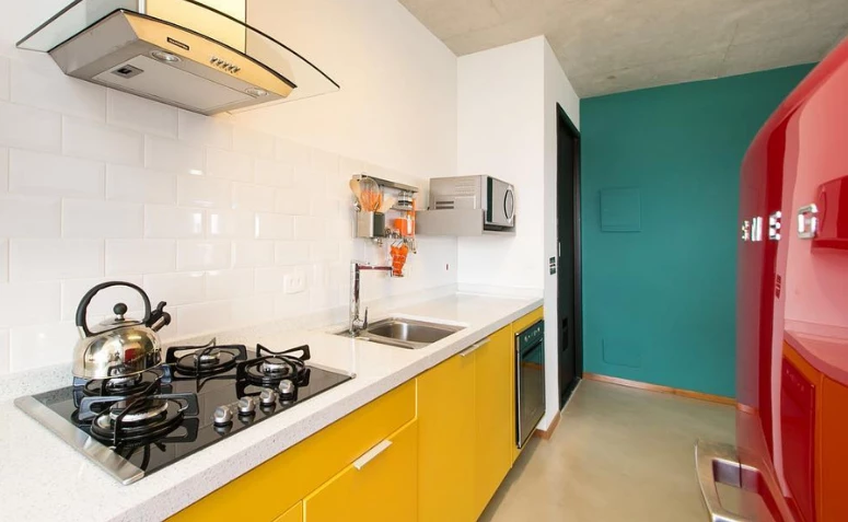 65 fotos de armário de cozinha amarelo para uma decoração colorida