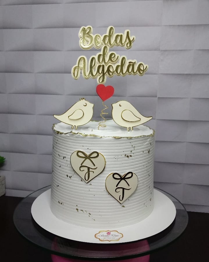 Foto de bolo bodas de algodao 20 - 23
