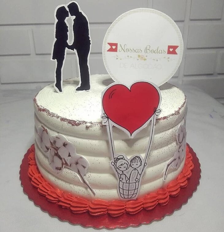 Foto de bolo bodas de algodao 21 - 24