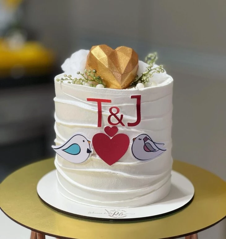 Foto de bolo bodas de algodao 30 - 33