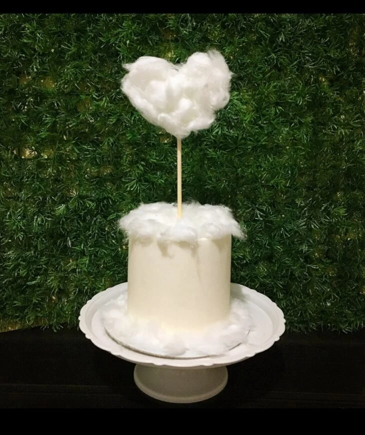 Foto de bolo bodas de algodao 44 - 47