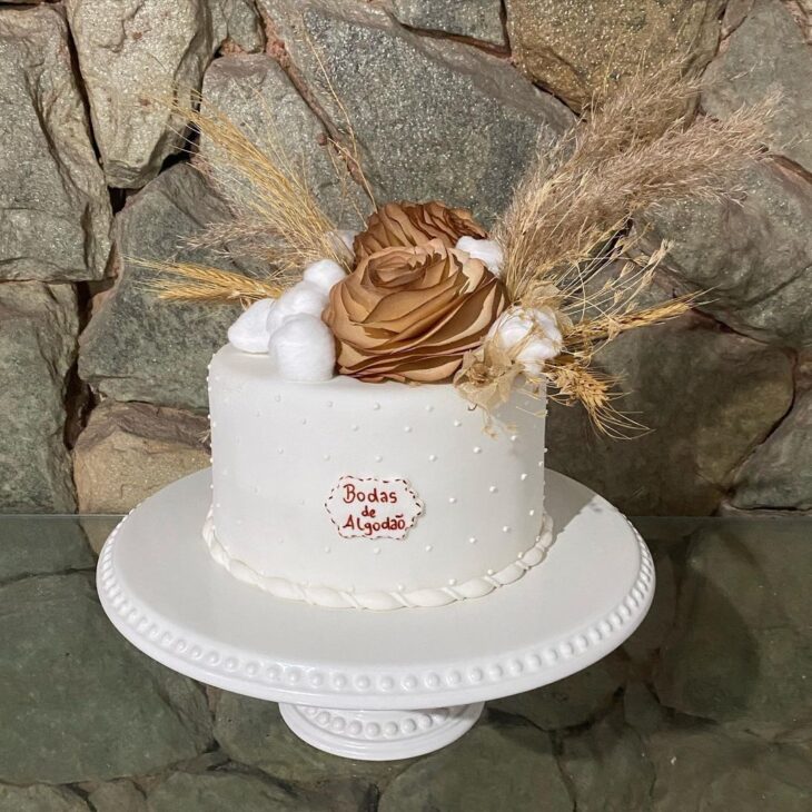 Foto de bolo bodas de algodao 7 - 10