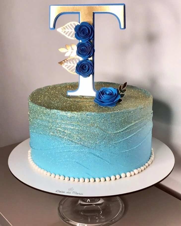 Foto de bolo azul tiffany 46 - 49