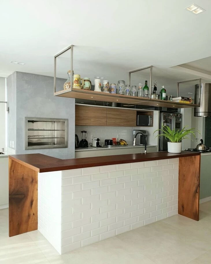 Foto de cozinha com churrasqueira 12 - 12
