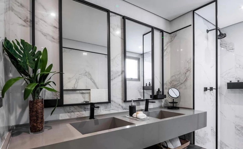 60 projetos com porcelanato para banheiro cheios de sofisticação