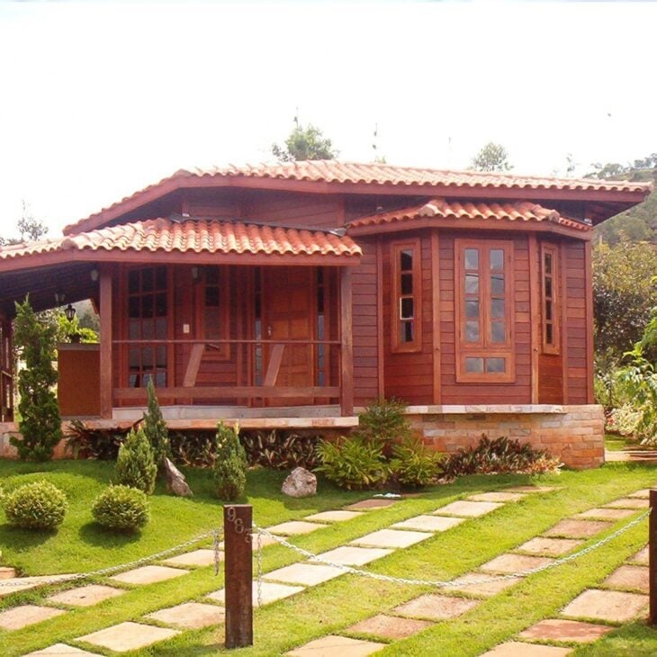 modern wooden house