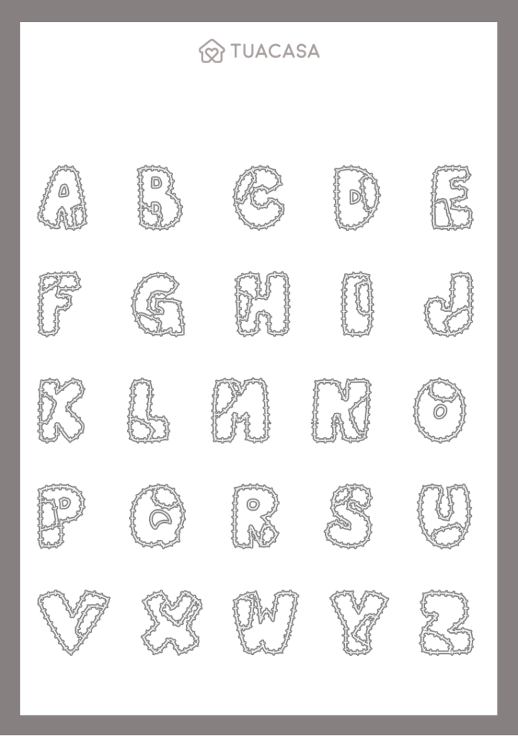 molde de letras para patchwork