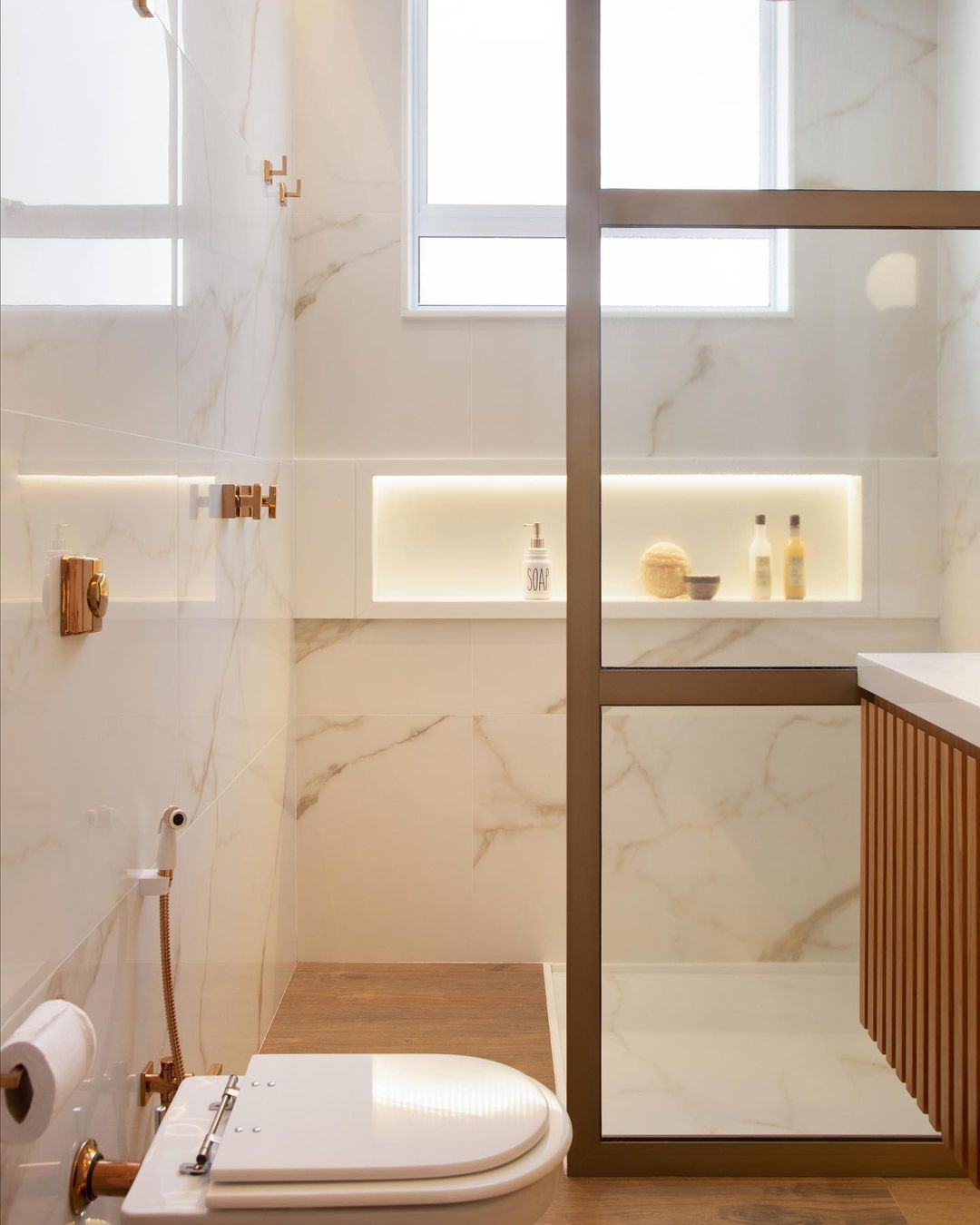Banheiro Marmorizado Projetos Elegantes Para Admirar