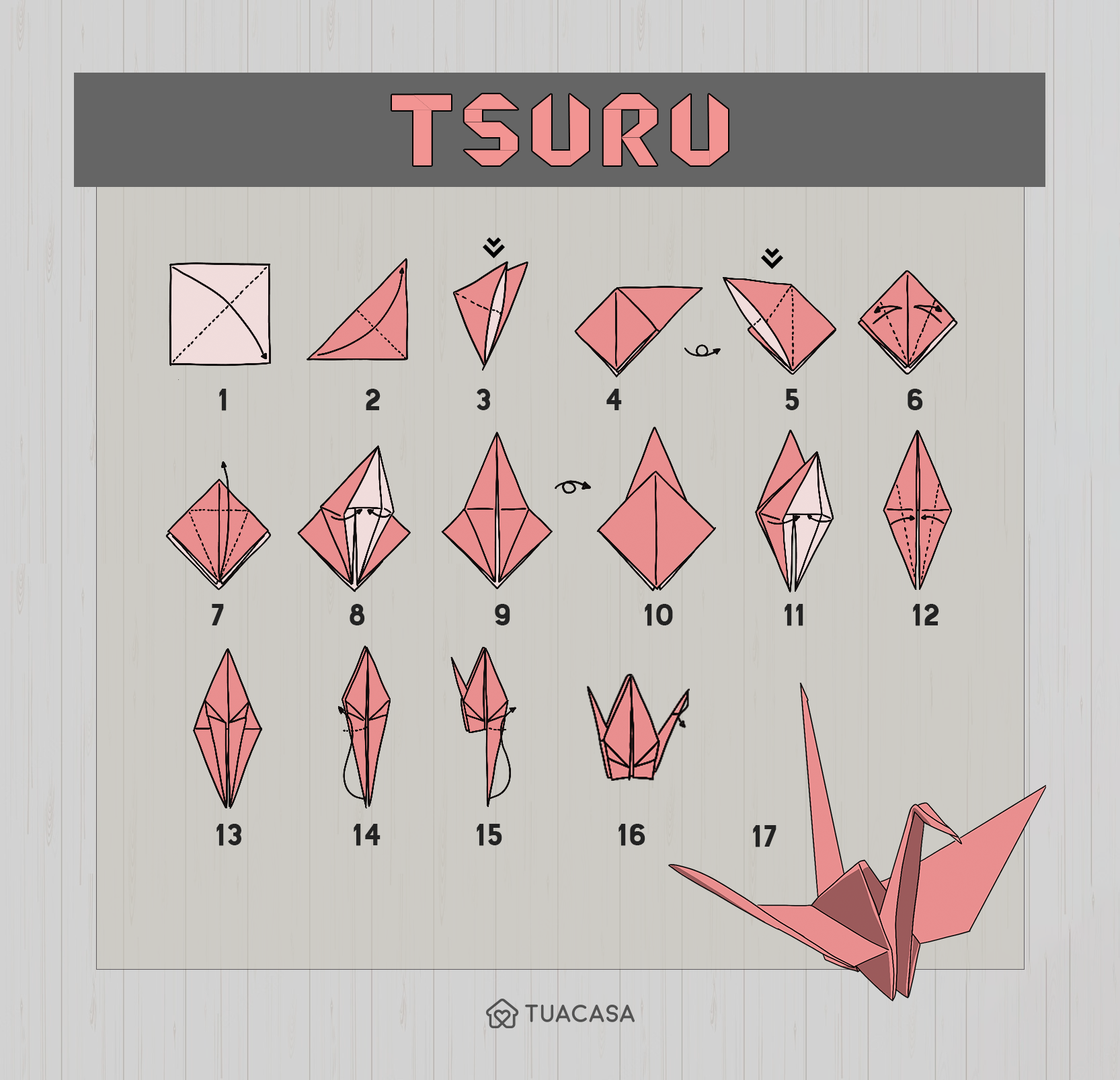 Tsuru o que é, como fazer o origami e 3 tutoriais